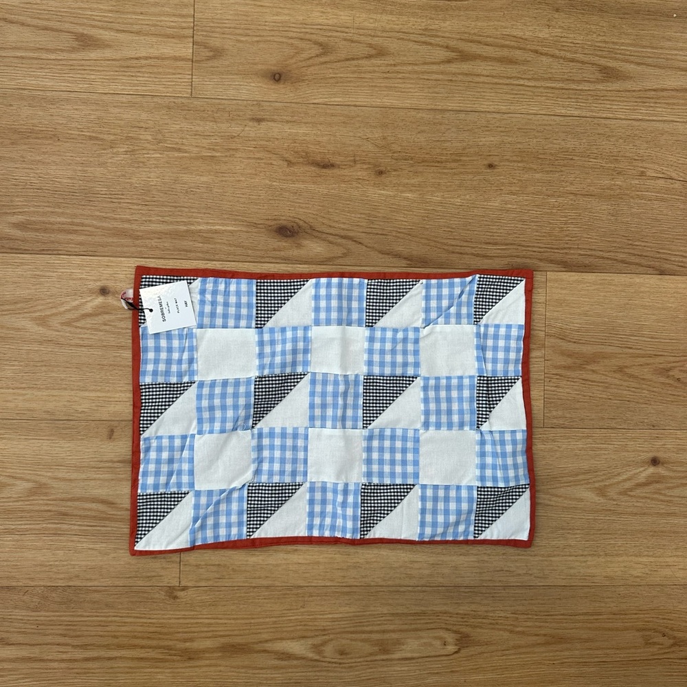 HAY Sobremesa placemat, check, blue